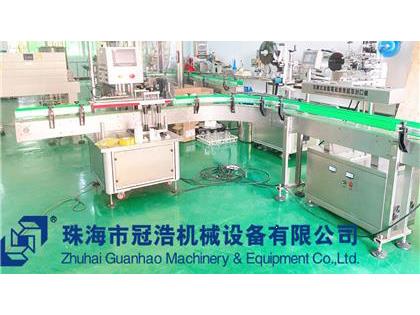 旋蓋機，鋁箔封口機，貼標機，噴碼機，整套生產(chǎn)線已完成生產(chǎn)送貨至客戶公司